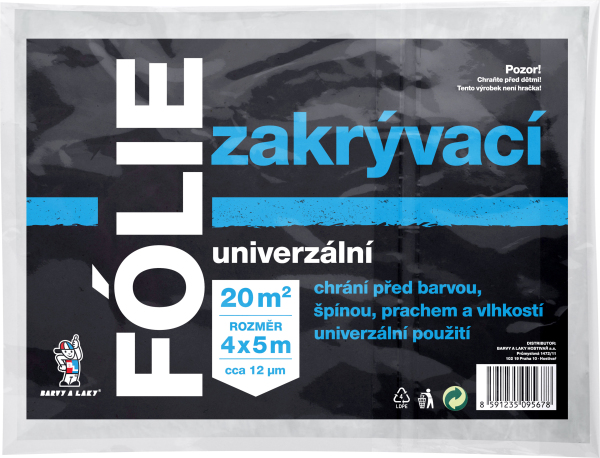 Zakrývací fólie BALTOOL 4x5m 12my