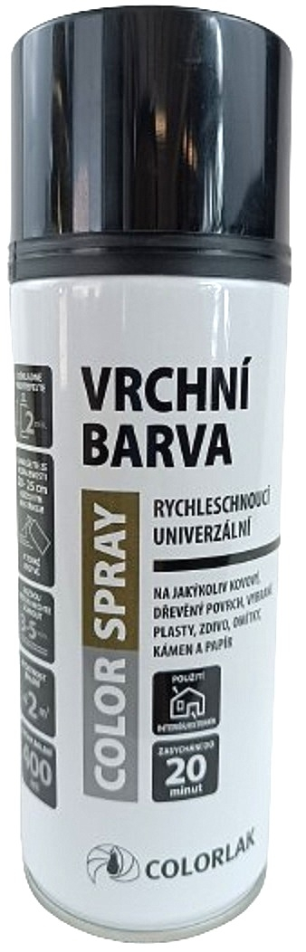 Color spray vrchní barva Colorlak 400 ml antracit, lesk a mat, ral 7016