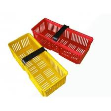 Košík plastový na drobné plody 38x16x15cm červený