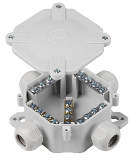 Krabice elektroinstalační 6455-11 5.P/2 acidur IP67, 5-pólová, šedá