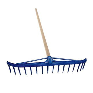 Hrábě plastové, 55cm, 16 zubů s násadou 160cm