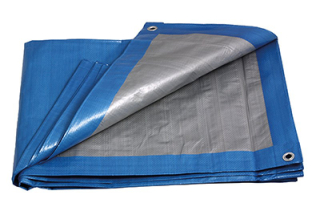 Plachta PE zakrývací 3x4m 140g/1m2 modro-stříbrná, 25212