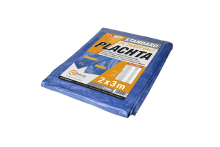 Plachta PE zakrývací STANDARD 2x3 m 70g/m2 modro-stříbrná