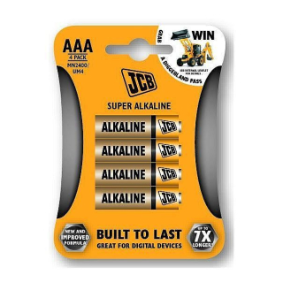 Baterie JCB alkalická LR03 AAA, 4ks