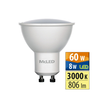 Žárovka LED 8W-60 GU10 3000K 100°