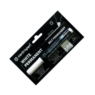 Popisovač bílý permanentní Centropen 8586, 2,5mm