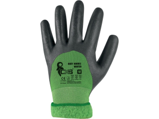 Rukavice ROXY DOUBLE WINTER zimní vel.10, černo-zelené