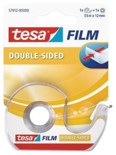 Oboustranná lepící páska čirá s odvíječem 7,5mx12mm, Tesafilm 57912