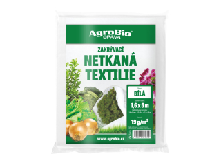Netkaná textilie 1,6x5m 19g/m2 bílá