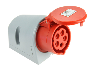 Zásuvka nástěnná 32A/400V 4-pól. IP44 bezšroubová nástěnná, Typ 124TT