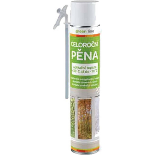 Celoroční montážní pěna Green line, trubičková dóza 750 ml, zelená