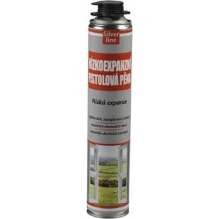 PU pěna pistolová nízkoexpanzní 750ml Silver Line, žlutá