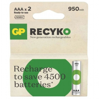 Baterie nabíjecí GP AAA 950mAh, 2ks