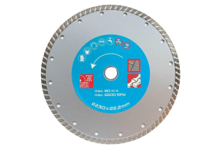 Kotouč diamantový celoobvodový 230x2,6x22,2mm, Diamant Turbo 21190