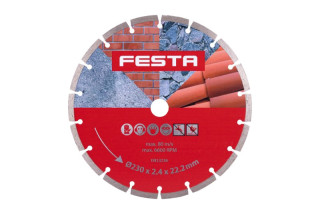 Kotouč diamantový segment 230x2.6x22.2mm, FESTA 21323