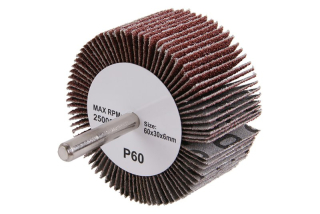 Brusný lamelový kotouč na stopce P60 60x30x6mm, 21861