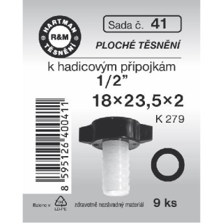 Těsnění Hartman k hadicovým přípojkám K 279 18x25, 5x2 1/2", sada č. 41
