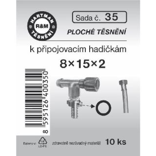 Těsnění Hartman k PO vent. a přip. hadičkám 8x15x2-3/8", sada č. 35