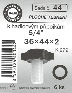 Těsnění Hartman k hadicovým přípojkám k 279 36x44x2 5/4", sada č. 44