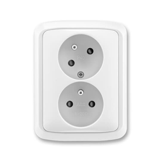 ABB Dvojzásuvka TANGO 5513A-C02357 B natočená