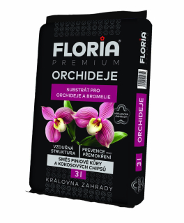 Substrát FLORIA orchideje - 3l BLACK