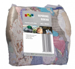 Nepáraná bavlna barevná světlá/tmavá 10kg, celní sazebník 6309 (lisovaný textil)