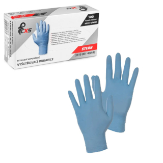 Rukavice CXS STERN jednorázové, nitrilové, modré, vel. 9" L