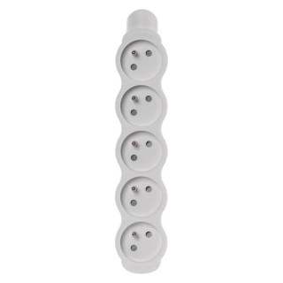 EMOS Zásuvka pětinásobná 250V/16A 5×2P+PE plast IP20 bílá