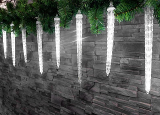 Řetěz MagicHome Icicle, 352 LED studená bílá, 16 rampouchů, vodopádový efekt, 4,5m